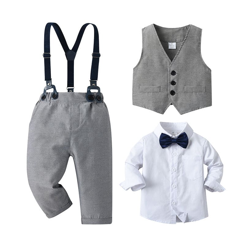 Boys Shirt with Suspender Trousers & Waistcoat 3pc Set 3 pc. Sets   