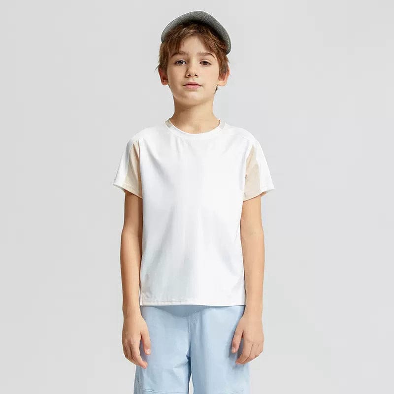 Boys Running Solid Color T-shirt