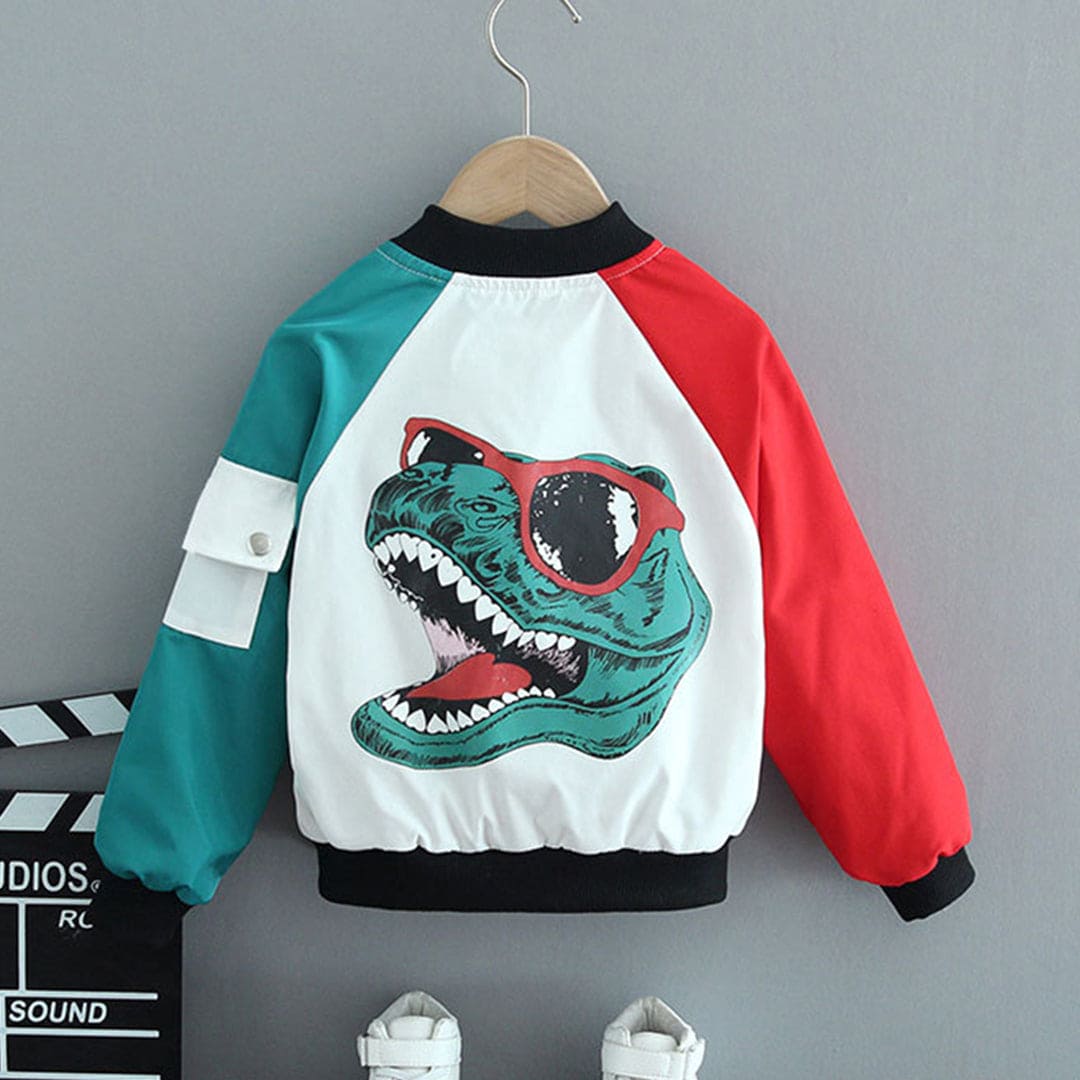 Boys Dinosaur Logo Colorblock Jacket Coats & Jackets   