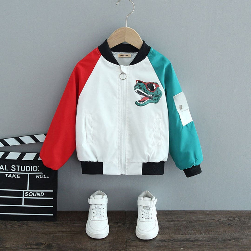 Boys Dinosaur Logo Colorblock Jacket