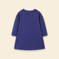 Girls Santa Claus Patch Dress Casual Dresses   