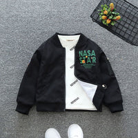 Boys Printed Bomber Jacket Coats & Jackets Black 1-2 Y 