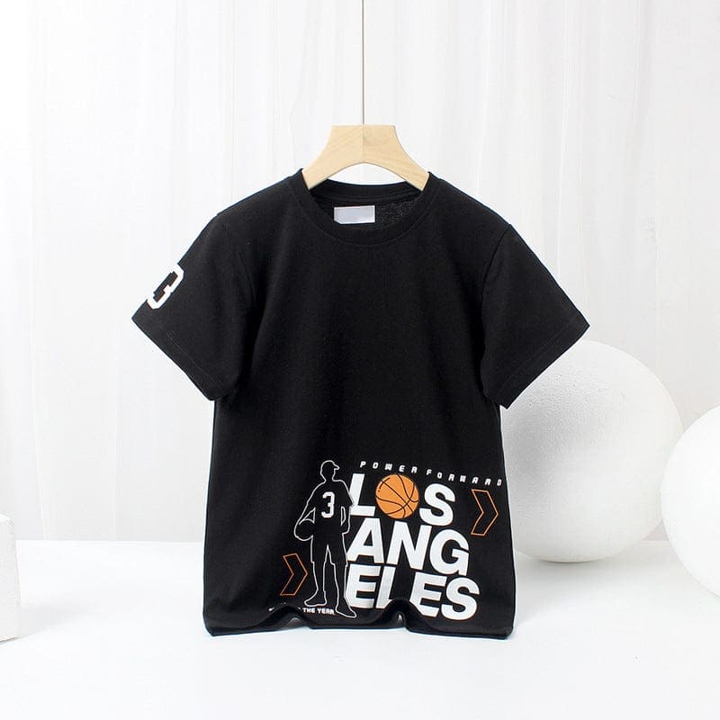 Boys Graphic Printed Round Neck Tshirt Tshirts Black 6-7 Y 