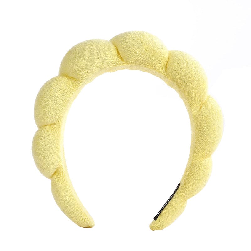 Girls Twisted Sponge Headband Hairbands Yellow  