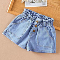 Denim Shorts With Applique Shorts Patch Pocket Shorts 2-3 Y 