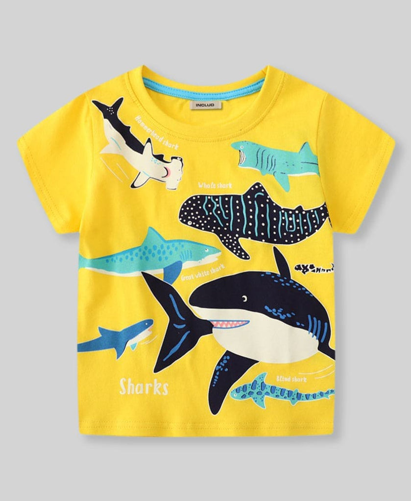 Boys Sea Creatures Print T-Shirt