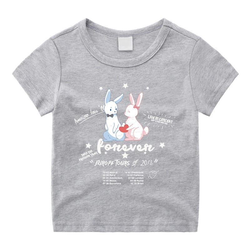 Girls Tshirt with Rabbit Print