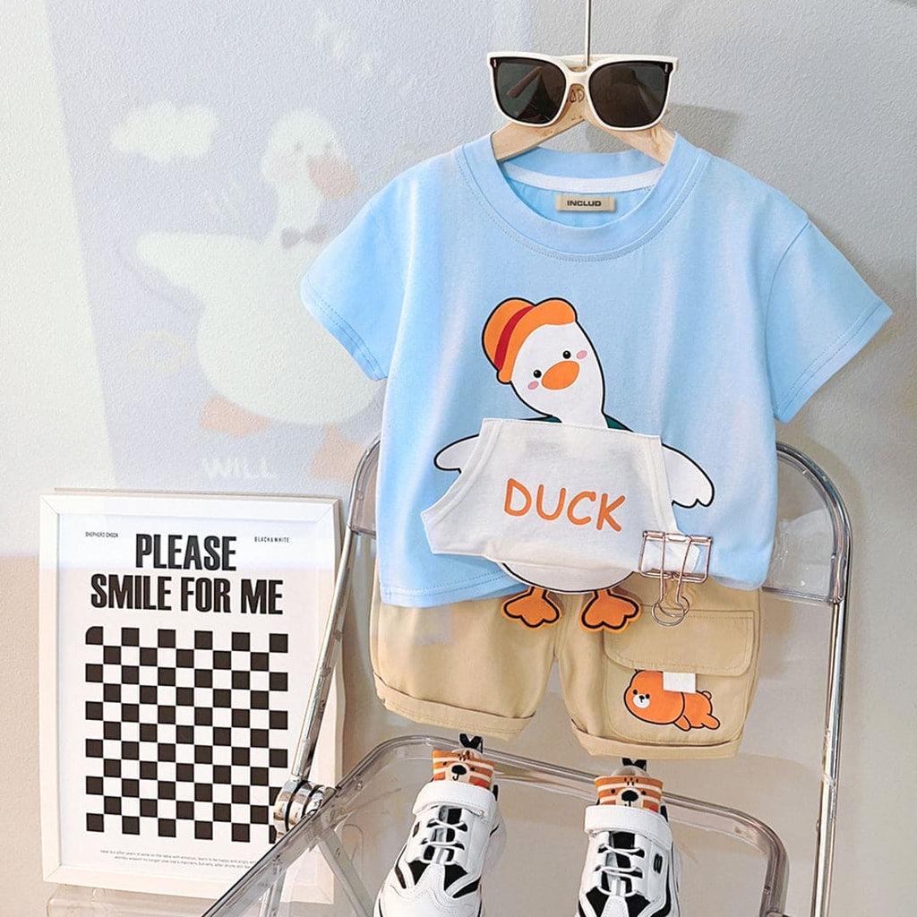 Girls Printed T-shirt with Shorts Set Sets   