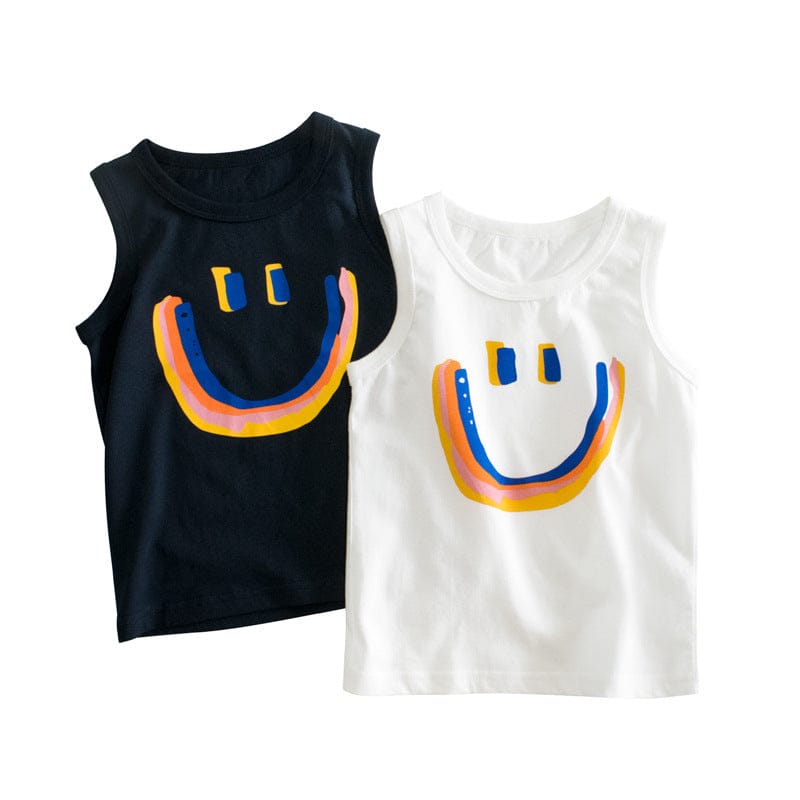 Boys Printed Sleeveless Tank Vests Tshirts   