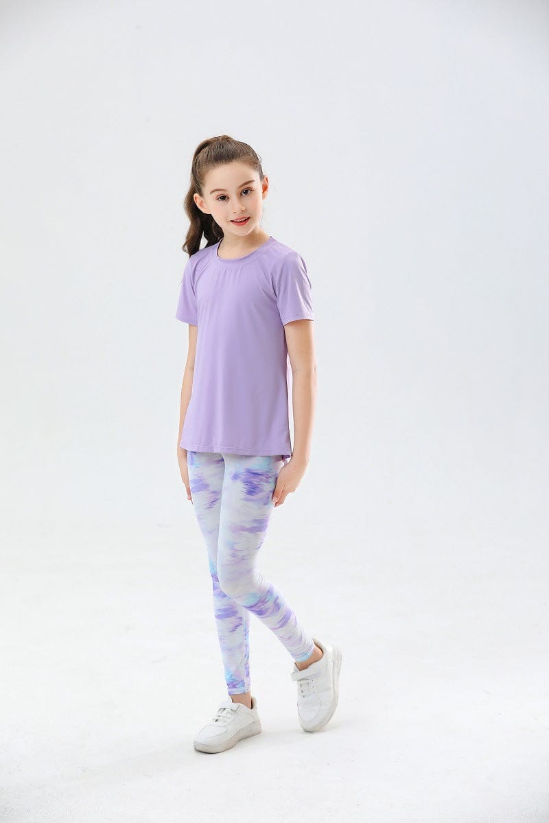 Girls Running Two Piece Set Sports Sets   