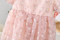Girls Floral Printed Fit & Flare Dress Casual Dresses   