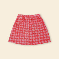 Girls Short Sleeve Printed Jacket With Skirt Sets   