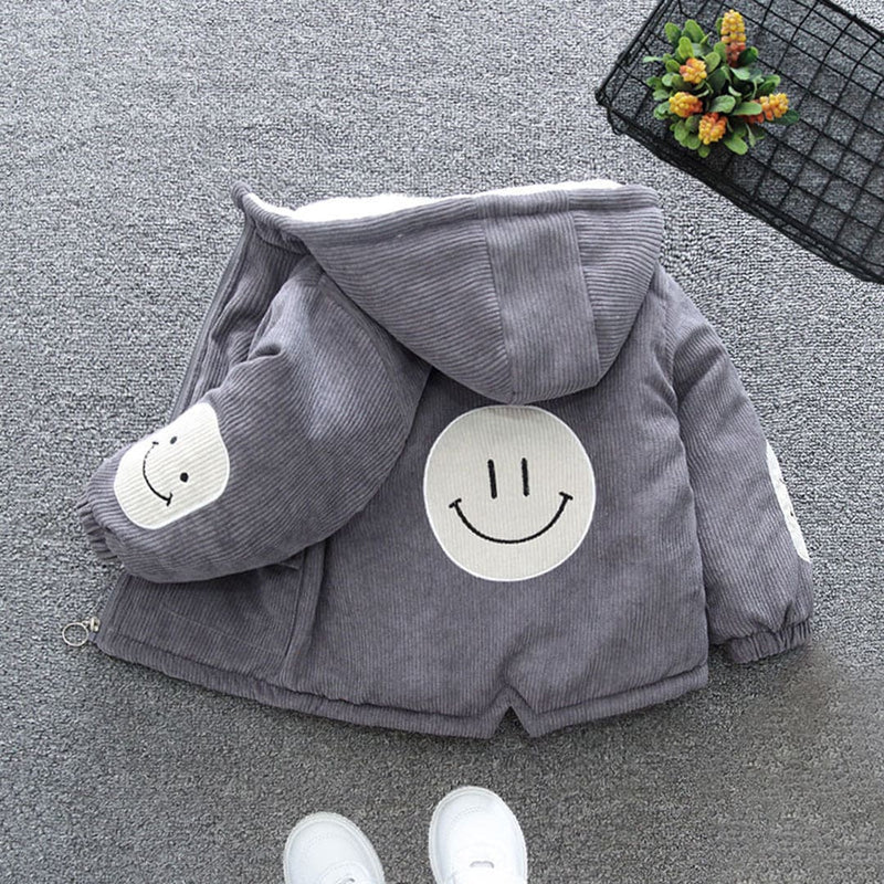 Boys Corduroy Full Sleeves Fleece Jacket Coats & Jackets   