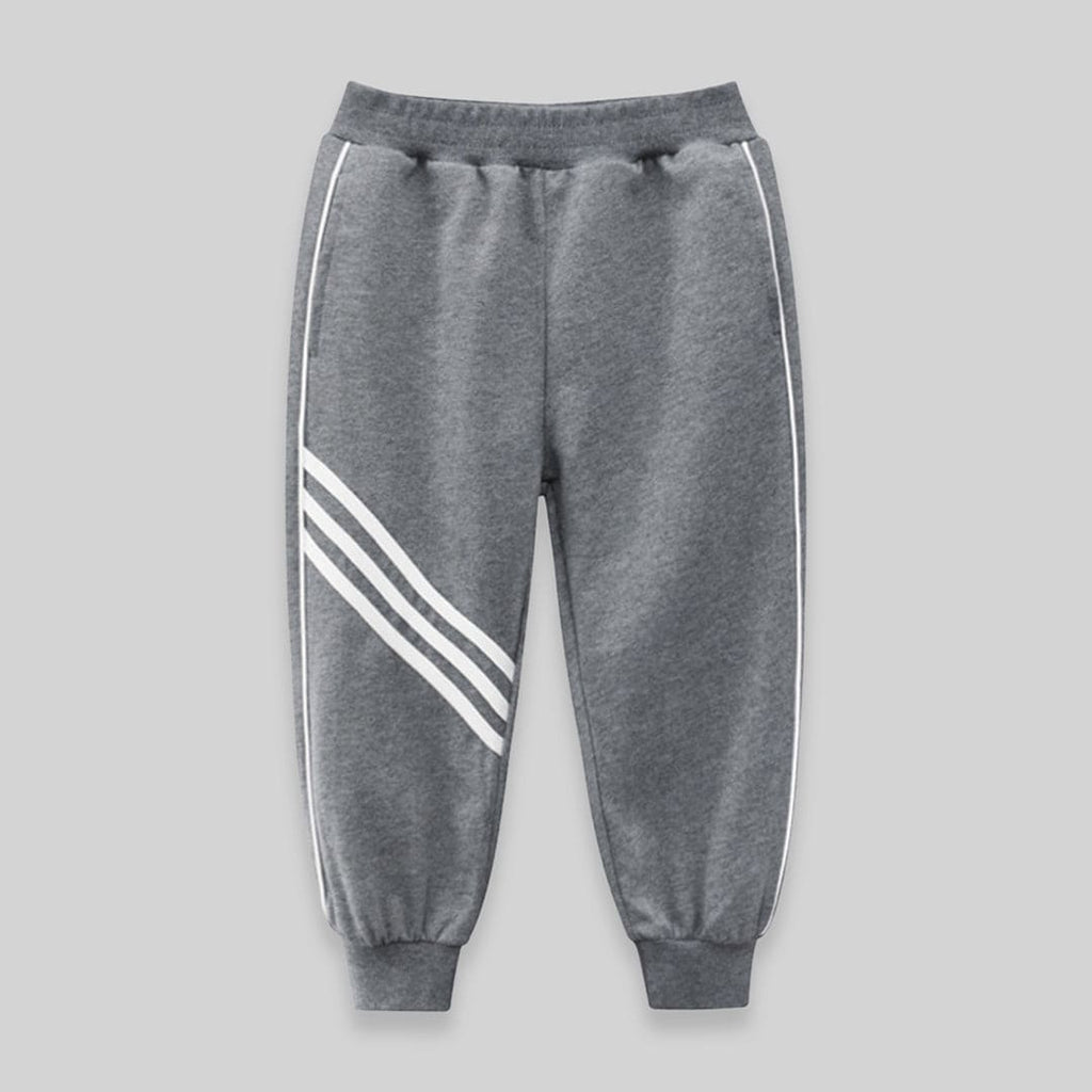 Elasticated Jogger with Diagonal Stripes and Pocket
