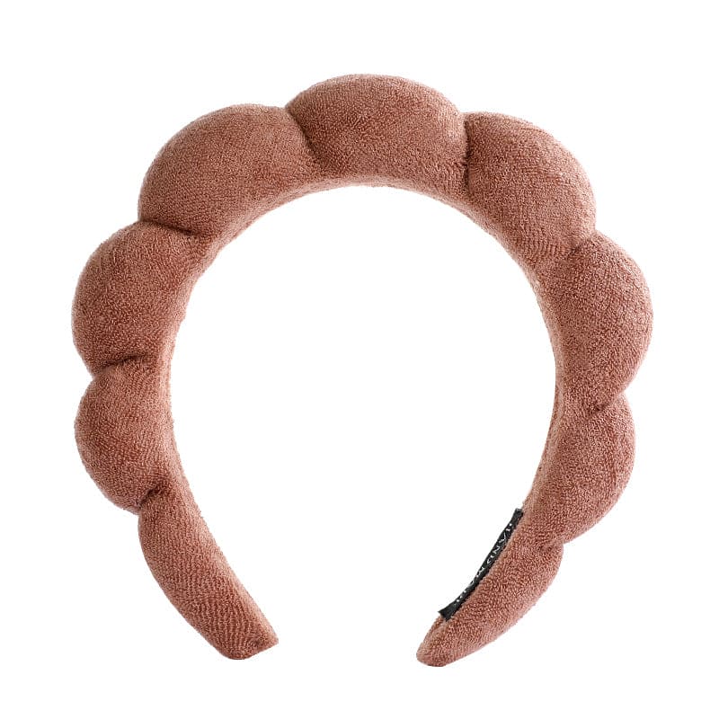 Girls Twisted Sponge Headband Hairbands Brown  