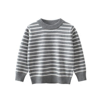 Boys Blue Long Sleeves Striped Sweatshirt Sweatshirts & Hoodies Grey 1-2 Y