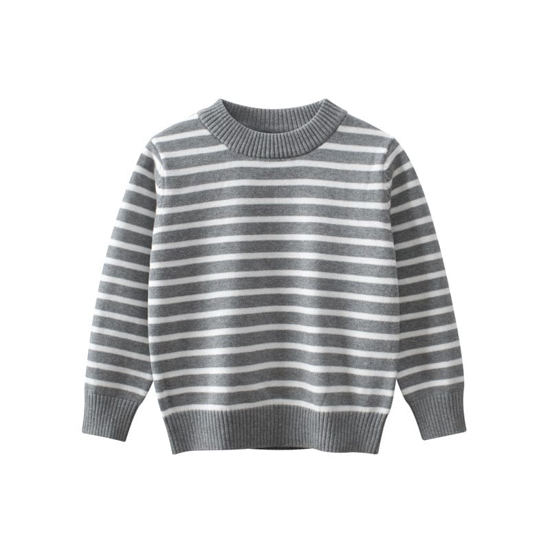 Boys Blue Long Sleeves Striped Sweatshirt Sweatshirts & Hoodies   