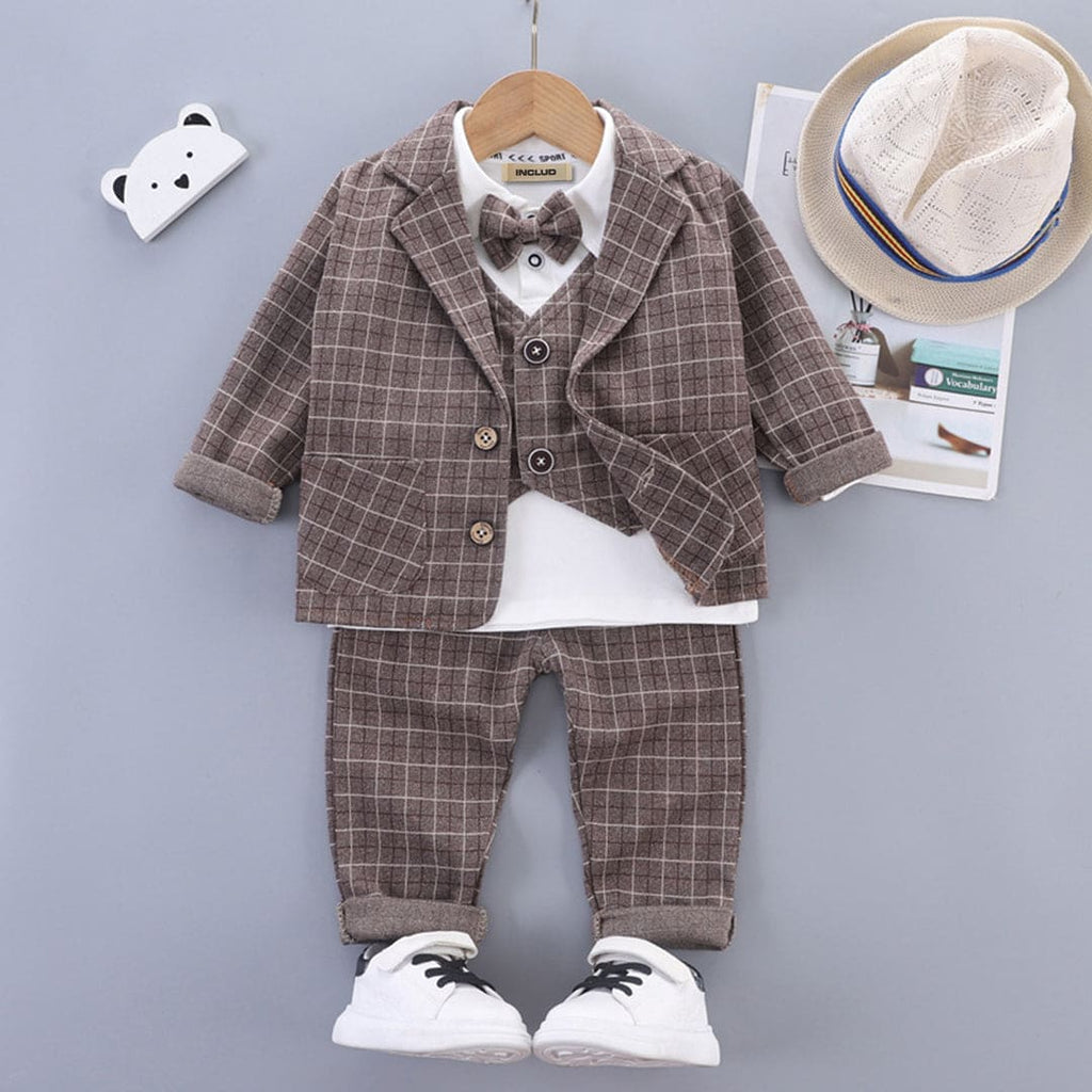 Boys 3 Piece Coat Set with Waistcoat & Trouser