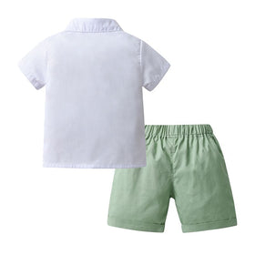 Boys Shirt with Shorts & Checkered Waistcoat Set 3 pc. Sets   