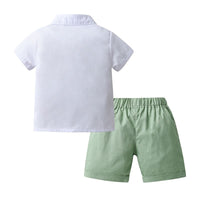 Boys Shirt with Shorts & Checkered Waistcoat Set 3 pc. Sets   