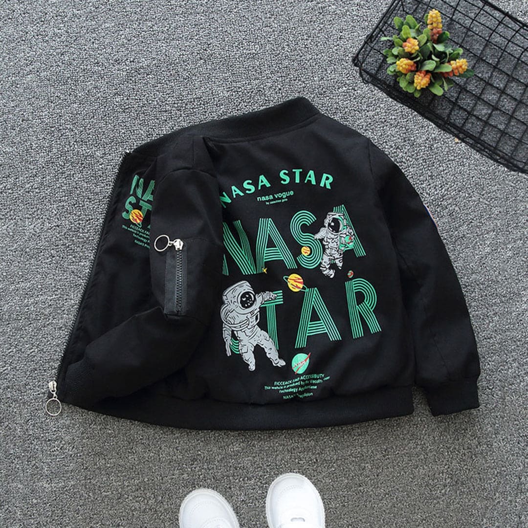 Boys Printed Bomber Jacket Coats & Jackets   