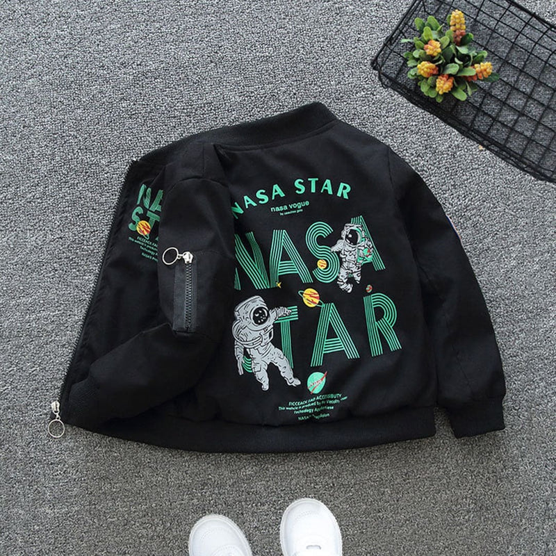 Boys Printed Bomber Jacket Coats & Jackets   