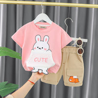 Girls Printed T-shirt with Shorts Set Sets