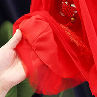 Girls Embroidered Tulle Party Dress Casual Dresses   