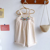 Girls Jumpsuit with Embroidery