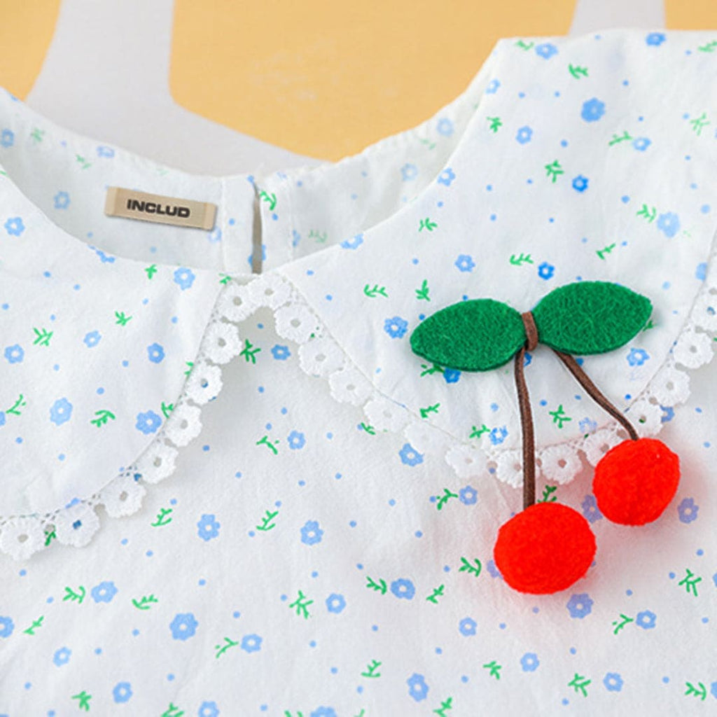 Girls Printed Top with Dungaree Set Sets   