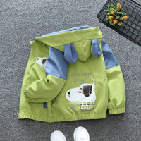 Boys Hooded Patch Work Jacket Coats & Jackets   