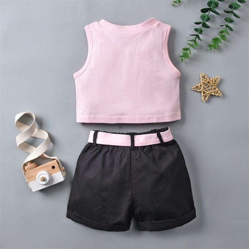 Girls Crop Top with Shorts Set Sets   