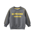 Boys Grey Long Sleeves Solid Sweatshirt Sweatshirts & Hoodies Grey 1-2 Y 