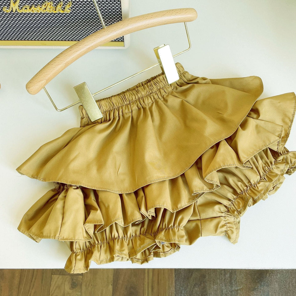 Girls Printed Top with Ruffle Tiered Shorts Set Sets   