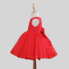 Girls Lace Embroidery Sleeveless Party Dress Party Dresses   