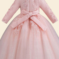 Girls Long Sleeve Embellished Fit & Flare Party Wear Dress Party Dresses   