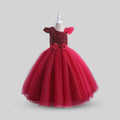 Girls Sequins Embellished Cap Sleeve Party Dress Party Dresses Red 6-7 Y 